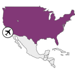 USA Weltkarte lila